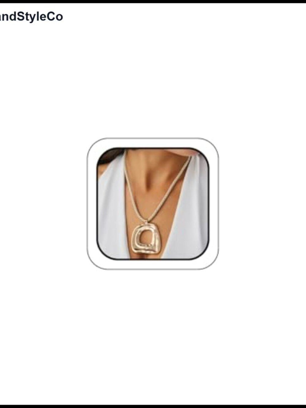 Chunky Hollow Square Pendant Long Rope Necklace Women Boho Statement Jewelry